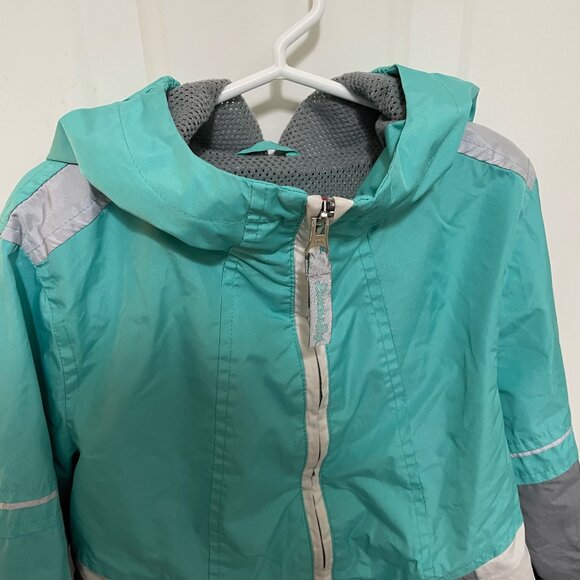 London Fog Zip-Front Rain Kids Jacket Girls 10/12 M - Picture 2 of 11